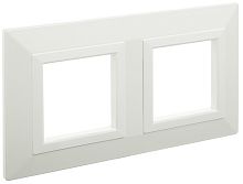 Рамка универсальная DKC Avanti 2-м. металл белый картинка